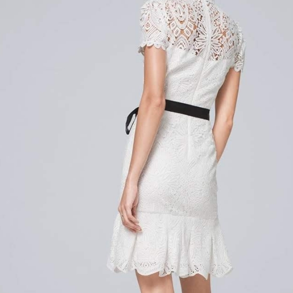 White House Black Market Lace Dress in White and Black - Picture 9 of 13